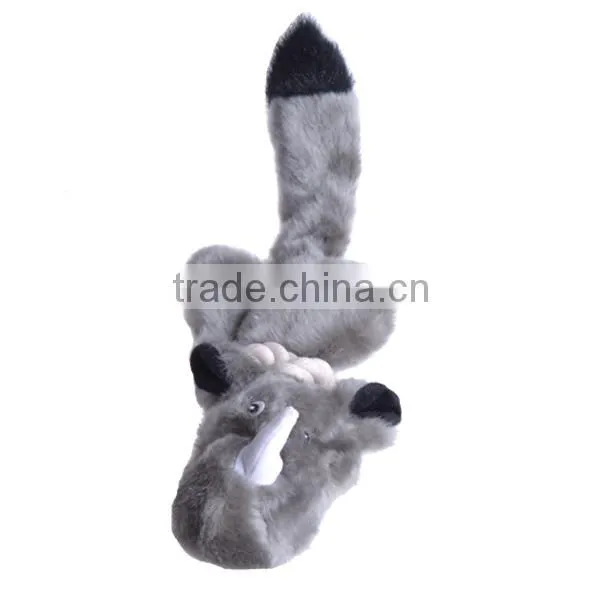 2016 Safety Linen Cotton Animal Dog Toy With Rope