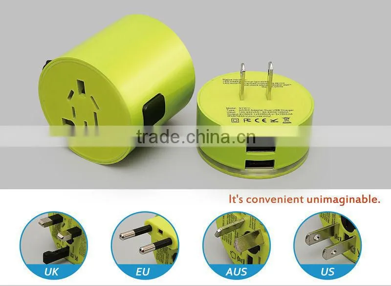 GENJOY new zealand travel adapter with dual usb charger