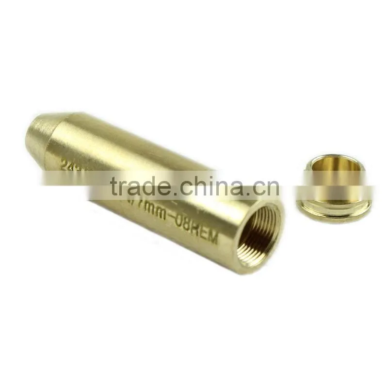 Funpowerland 243 308WIN 7mm-08REM Caliber Cartridge Style Red Laser Bore Sight Brass