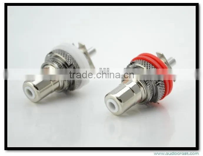 Audicrast AS-104(R) High End Rhodium Plated RCA Chassis platinum Plated RCA Audio Female Connectors