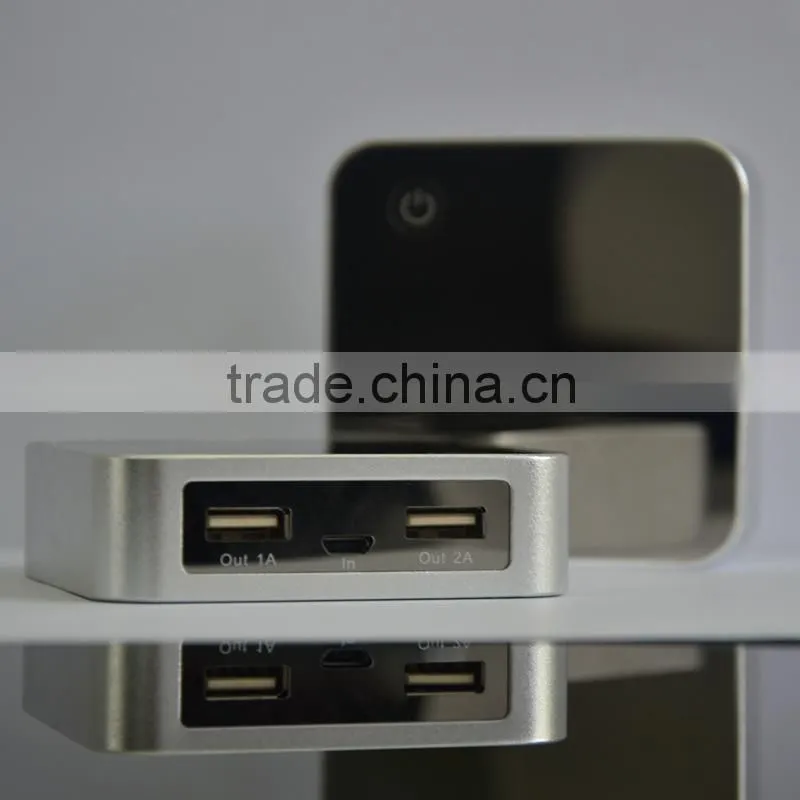 High end promotion gift powerbank usb charger with 40 pages auto sliding LED advertising poster, custom logo available