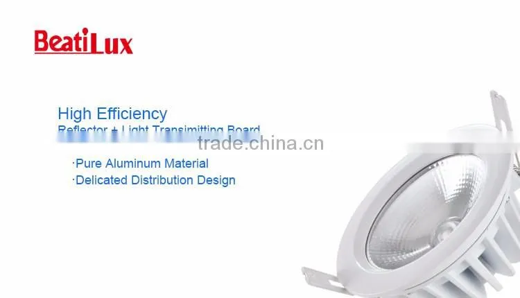 Recessed Round White CRI 80 IP65 CE SAA COB LED Downlight