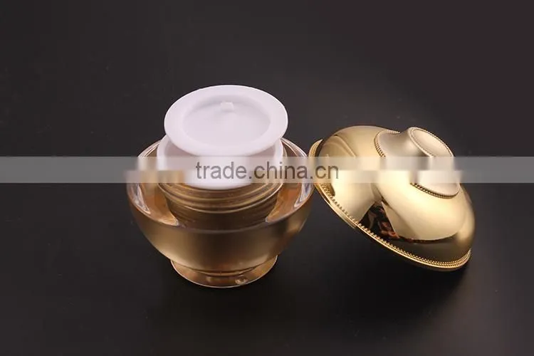 RISEPACK acrylic golden cosmetic bottles