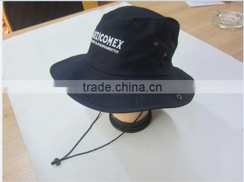 hot sale custom design folding bucket hat string