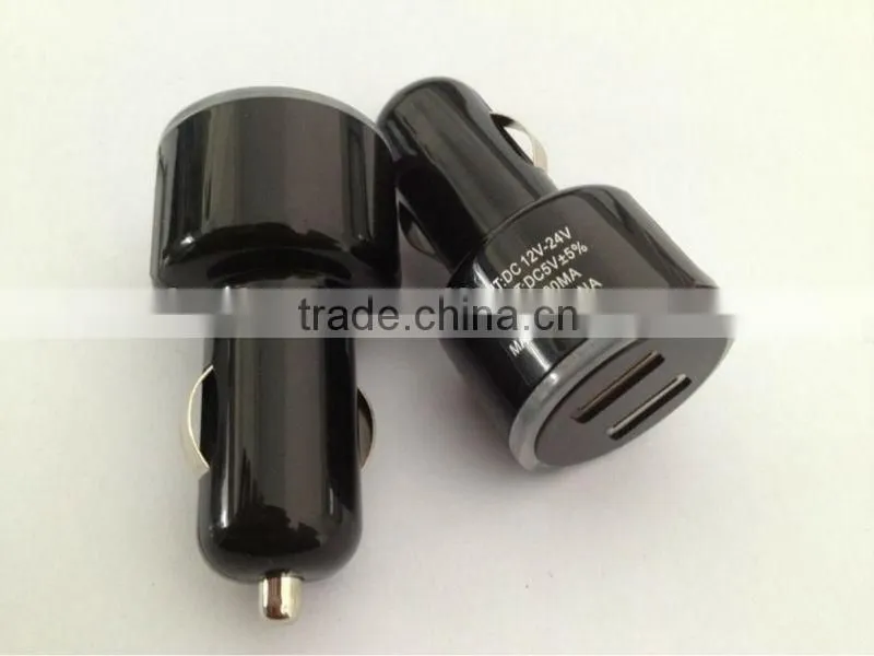 Hot selling dual USB car wireless charger for mobile phone with 5V 2.1A+1A