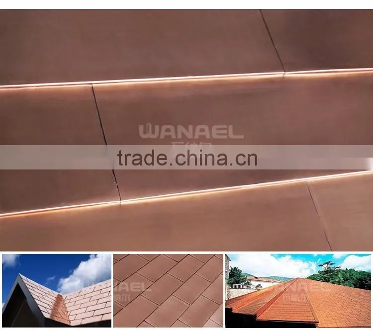 Roofing materials Wanael fish scale copper roof tile,copper shingle for roof, Copper Roofing Tiles