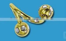 Zircon Gold Red Ball Spirals