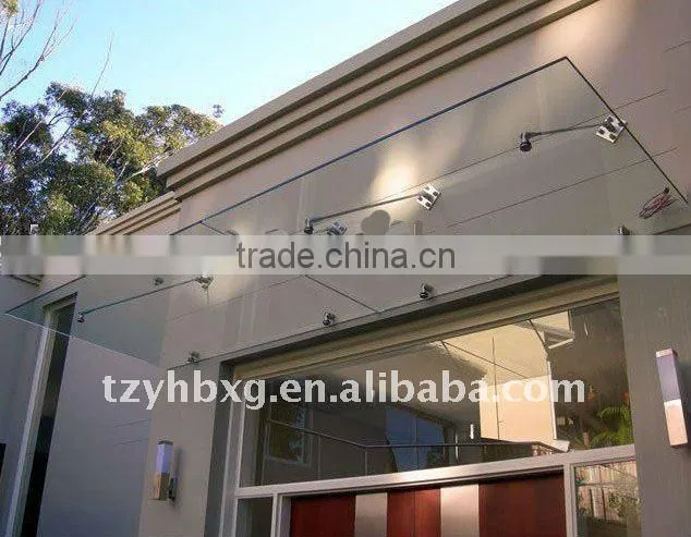 Stainless steel glass canopy