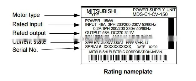 MDS-C1-CV-37 Power supply AC 3.7KW 50 /60HZ for CNC machine
