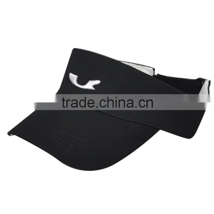 Black sun protection running visor hat, sun visor, running hat
