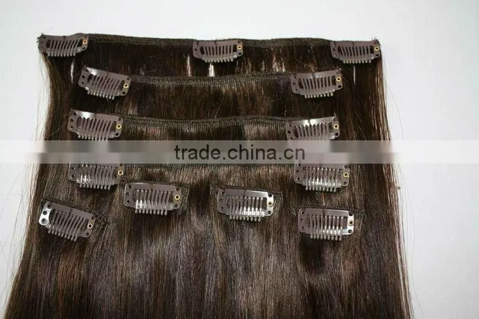 Wholesale beautiful brazilian clip in curly hair extensions 20inch for black women