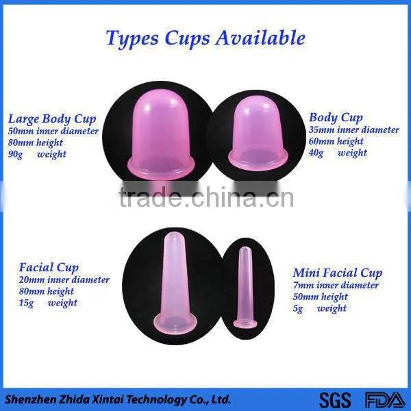 Anti-cellulite therapy silicone massage cupping cup