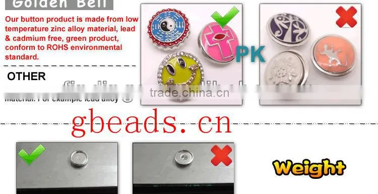 LJ1448 Top press snap fastener for leather bracelet
