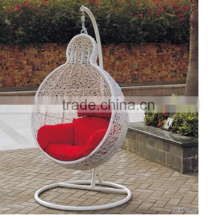 00 outdoor furniture double seats hanging canopy swing chair YPS085