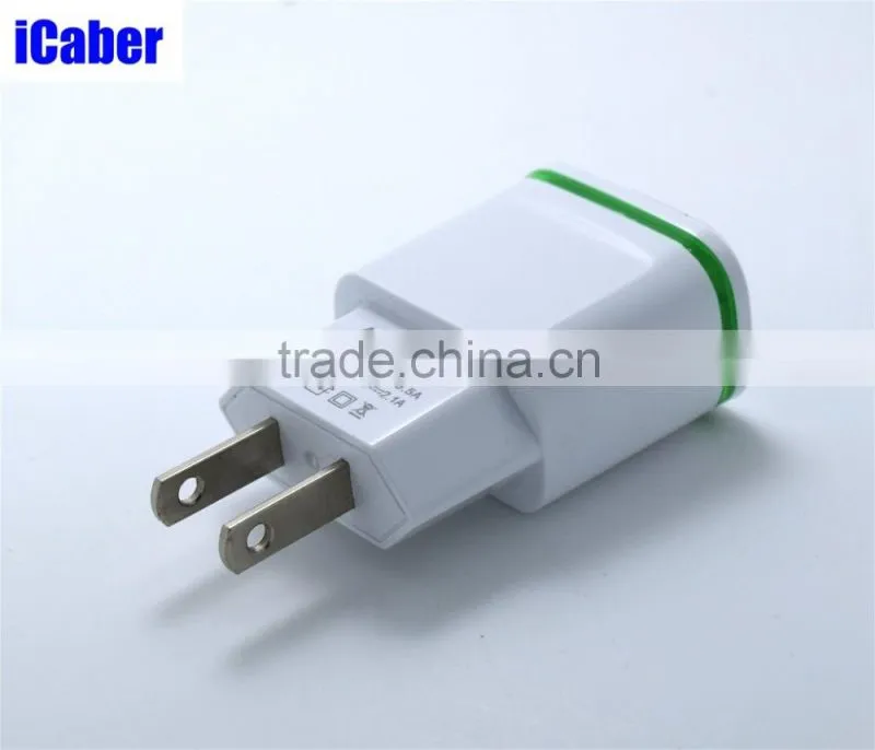 5V 2.1A +1A Universal Travel USB Charger Adapter Wall charger Portable EU UK Plug Mobile Phone Smart Charger