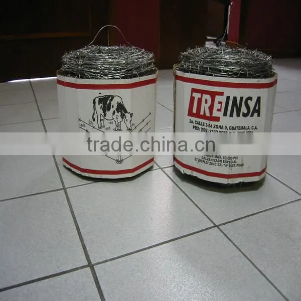 hot dipped galvanized barbed wire 12/14gauge