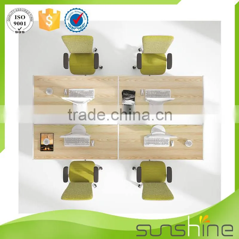 Guangzhou Sunshine New Design WP07 4 Person Workstation Saving Space Office Furniture China Manufacturer