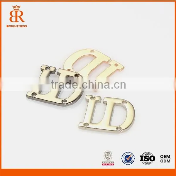 Custom metal label 2 holes clothing sewing metal logo label