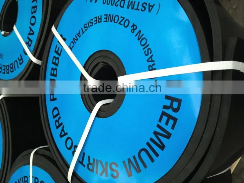Anti-abrasive UV resistant high tensile high flexibility skirt rubber