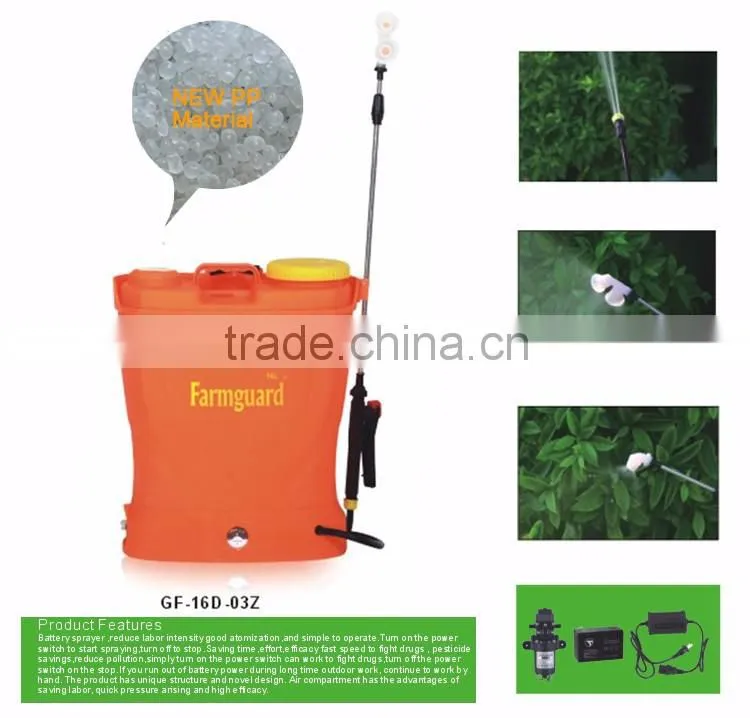 High efficacy Easy operation 16l pest control battery sprayer