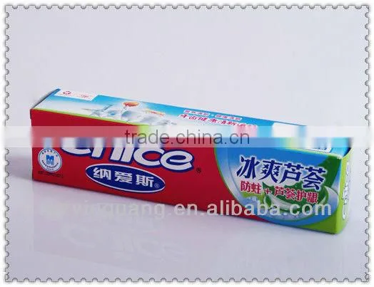 Toothpaste box packaging and printing