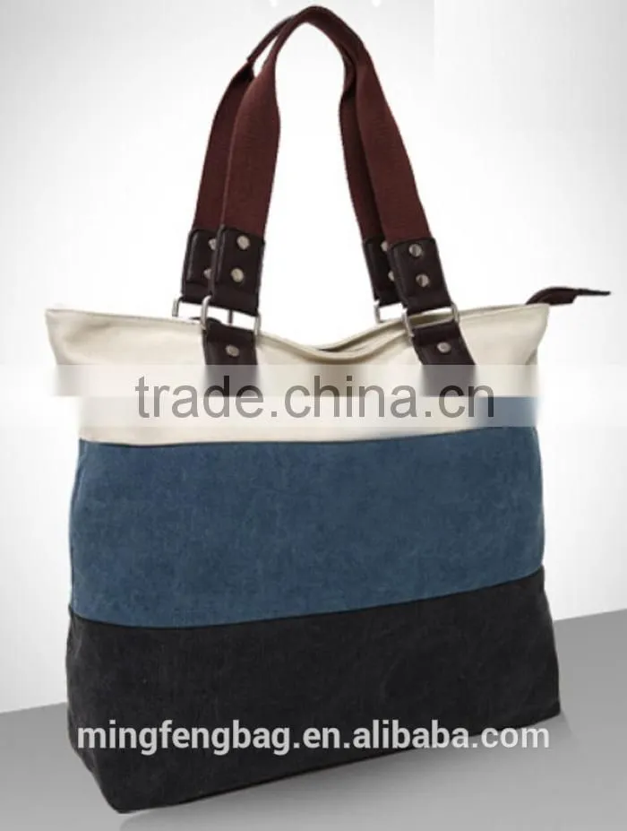 Custom Canvas Tote and Shoulder Portable Large Leisure Travel and Fashion Unsex Shopping Bag
