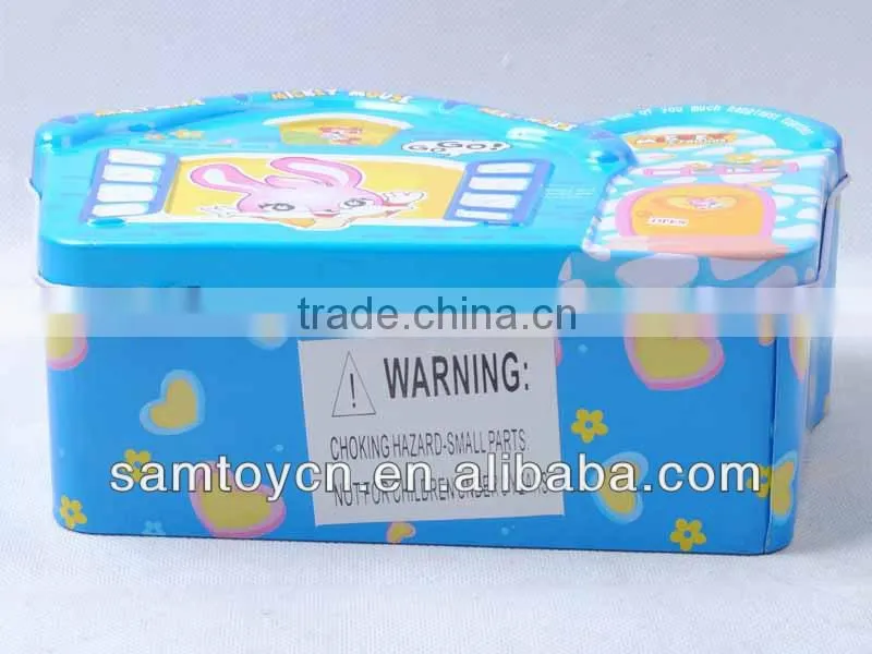 Cartoon rabbit metal money box with key