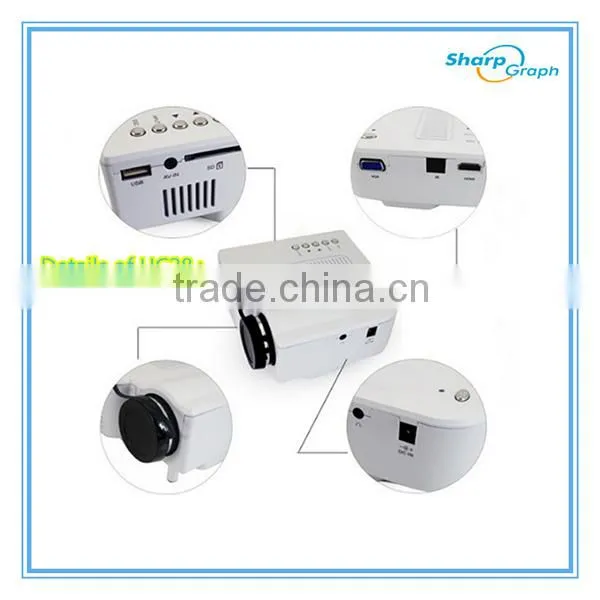 Wholesale UNIC Mini Handy Ultra HD LED Multimedia 720p Projector UC28+ Home Theater Beamer