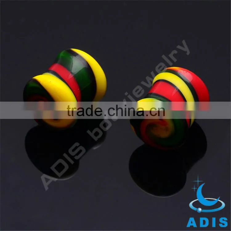 Moti Jewelry Set Colorful Ear Plug With Glass Like Sugar