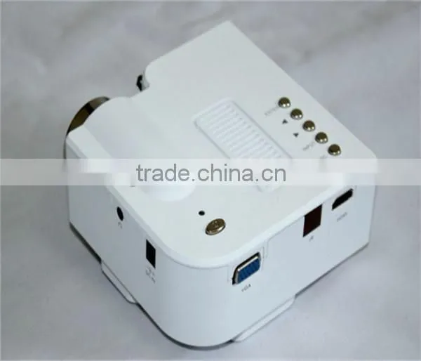 24W Mini Multimedia LCD Image System LED Projector Port - Black