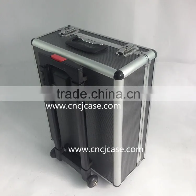 high quality aluminum luggage trolley case