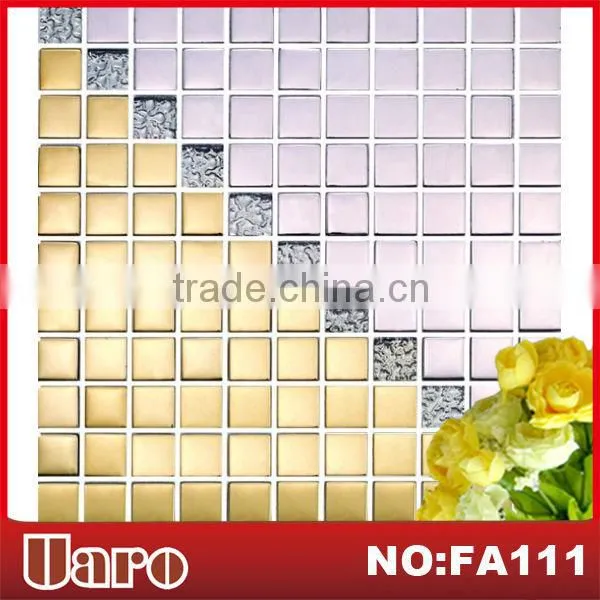 Hot sale metal mix stone interior or exterior wall decor mosaic tile