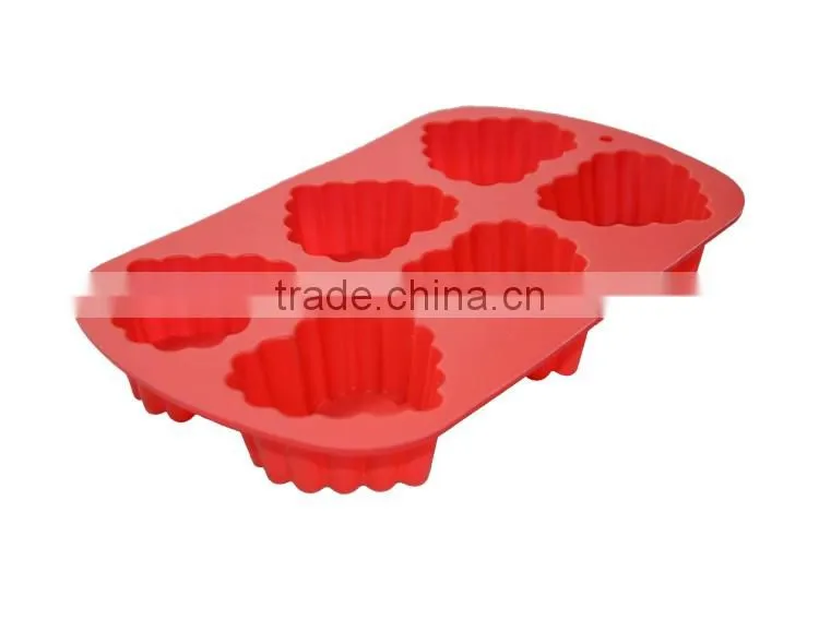 Silicone Hearts Baking Cake Chocolate Soap Ice Mold Mould Pan 6-Cav