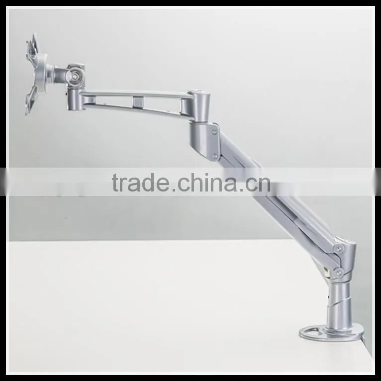 adjustable gas spring lcd monitor arm can be stopped in any angle folding lcd monitor stand arm