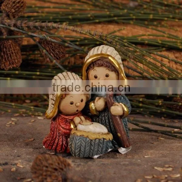Round house nativity set polyresin gift item