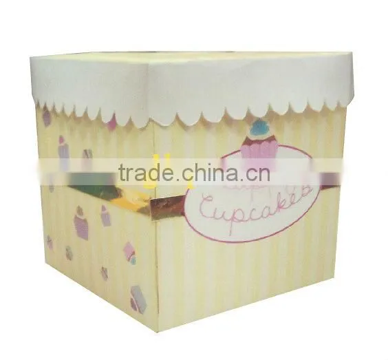 eco friendly kraft paper food box for cupcake