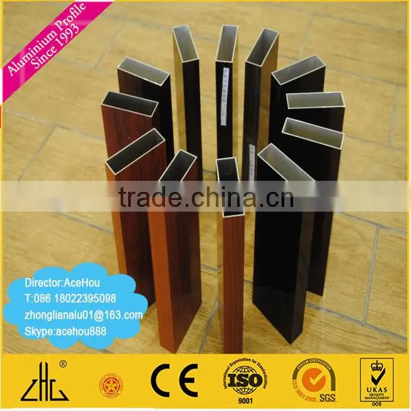 WOW!!!20 years Aluminum bar fenized Wood Grain Aluminium Extrusion for Slat Fence /aluminum fence horizon /aluminum fence panel