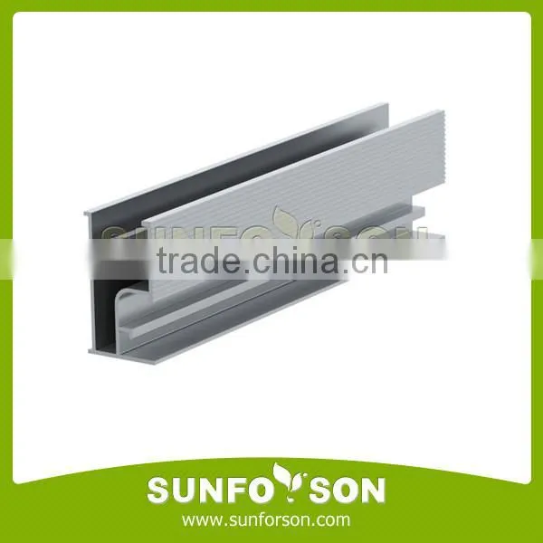 solar aluminum mounting rail for panel mounting system