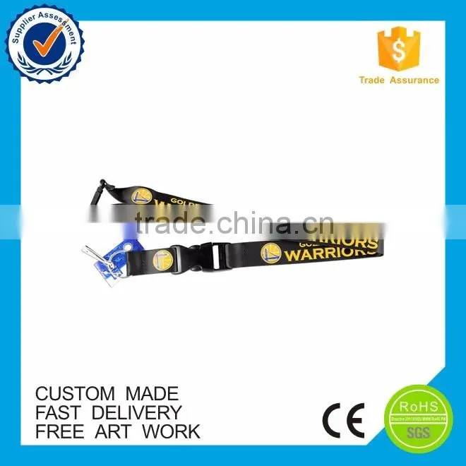 custom Promotion good price polyester lanyard strap keychain