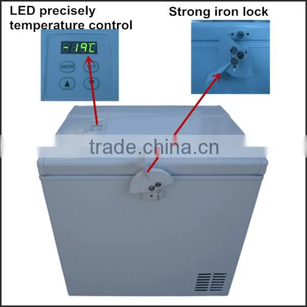 DC12V/24V AC110V-240V 2 system dc compressor solar freezer