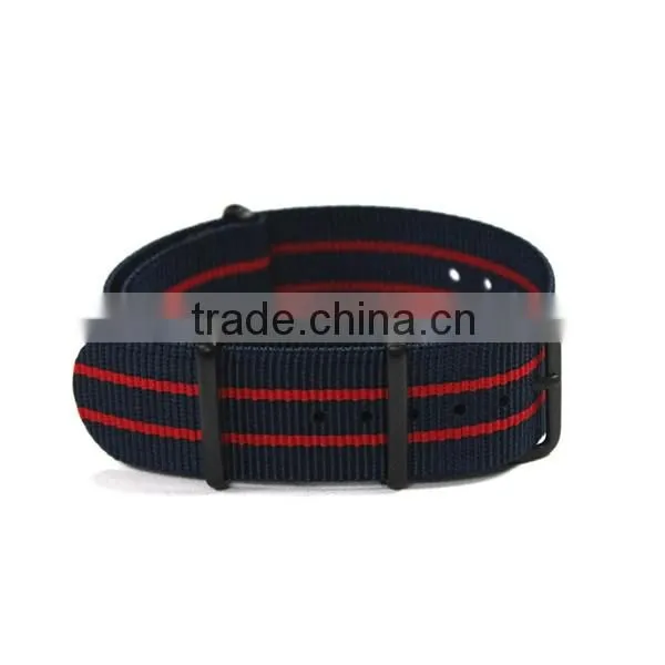 20mm stripe 1 piece nato strap pvd black hardware