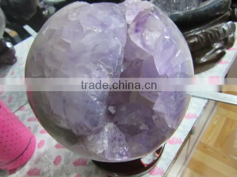 2015 hot sales natural amethyst crystal laughing balls