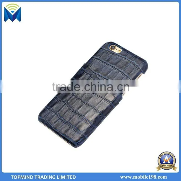 New Products Crocodile Pattern Leather Back Cover Case for iPhone 6S 6S Plus