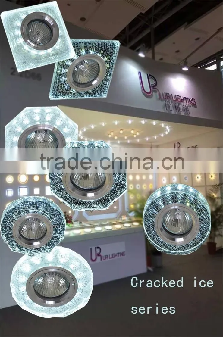 Cracked-ice glass led downlight ceiling light
