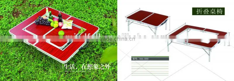 Hot Outdoor Aluminum Folding Aluminum Picnic BBQ Table