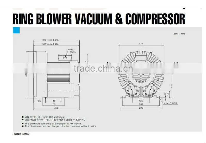 RING BLOWER HRB-400 AIR BLOWERS