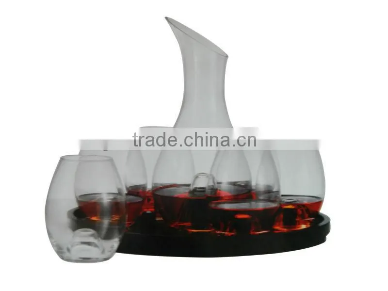 glass decanter + 6 cups