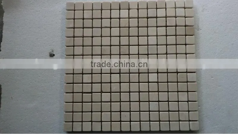 white cream marble mosaic 30x30 for bathroom