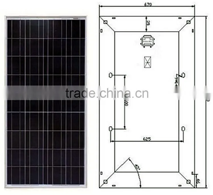 120W Poly PV Solar Panel, Mono PV Solar Module