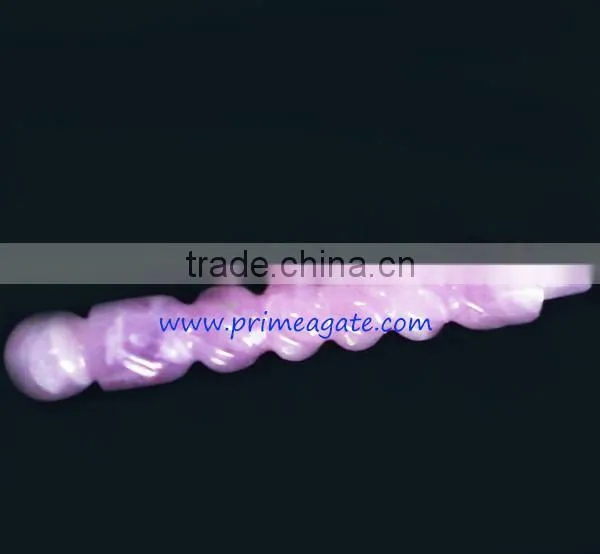 Rose Quartz Twisted Healing Wand | Healing Wands For Sale